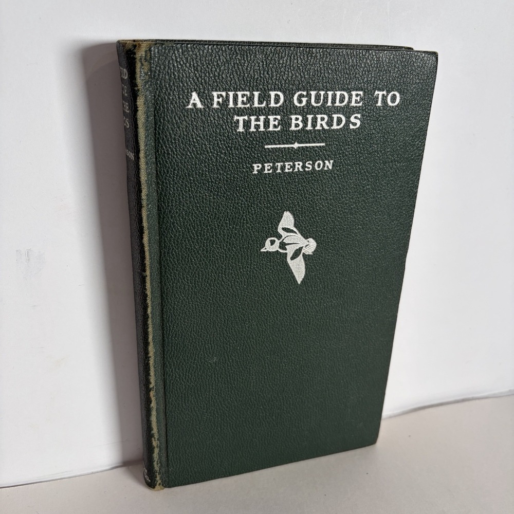 Houghton Mifflin Hardcover Book Green A Field Guide To The Birds 1934 1st Ed